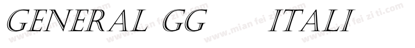 General GG 460 Itali字体转换